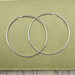 large sterling silver hoops