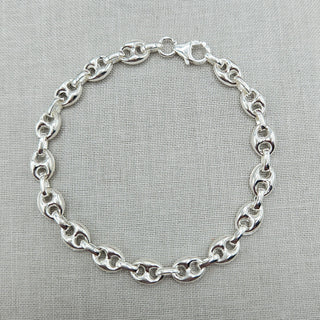 sterling silver anchor chain bracelet for women