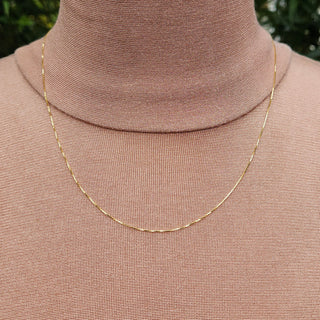 dainty gold box chain necklace for pendants