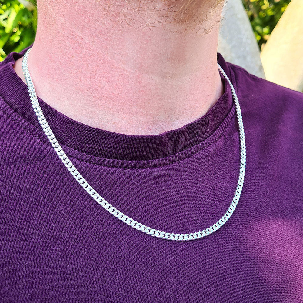sterling silver close curb chain
