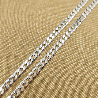 7mm wide sterling silver curb chain