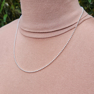 sterling silver ball chain necklace