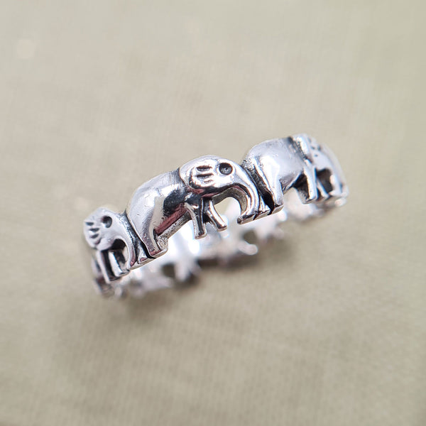 Sterling Silver Elephant Ring Hand Crafted in Indonesia - Gallant Elephant  | NOVICA