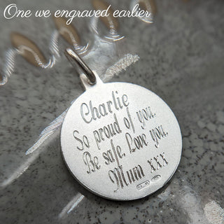 personalised st christopher necklace in silver