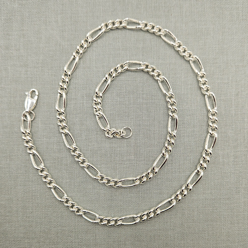 Verona Jewelers Sterling Silver 925 Italian 3mm Figaro Chain Necklace 18"-30"