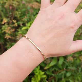 real 9ct gold cuff bangle for women
