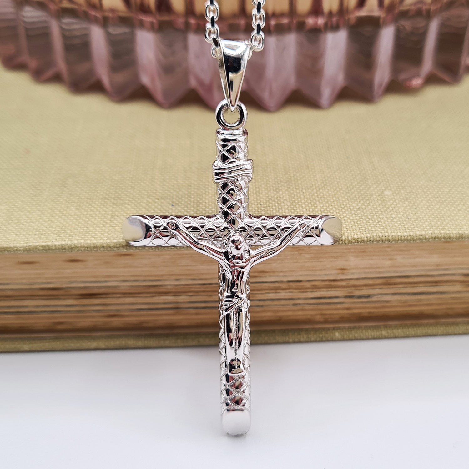 Large Heavy Crucifix Necklace - Main Image