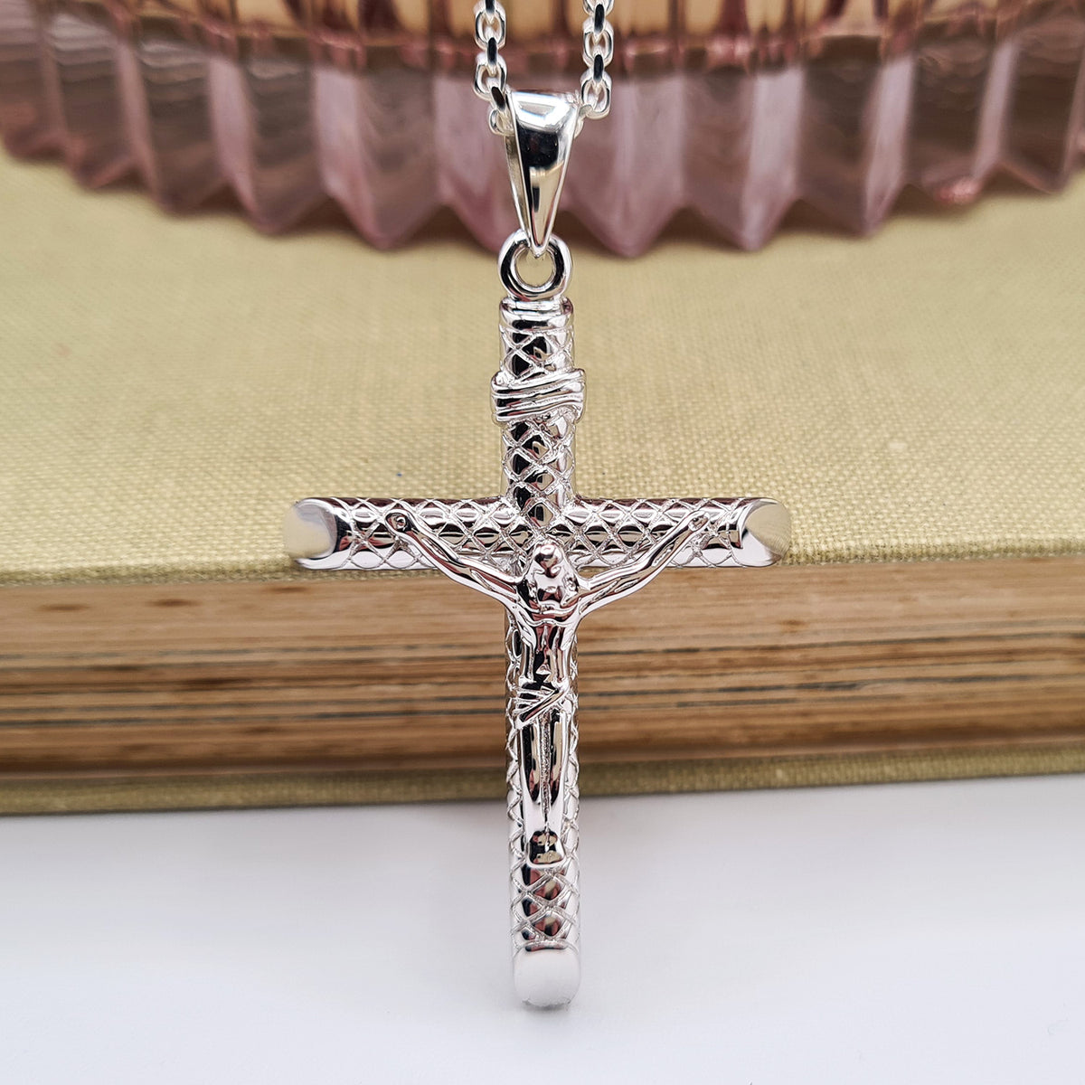 large and heavy silver crucifix