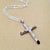 heavy and high quality men's crucifix in silver