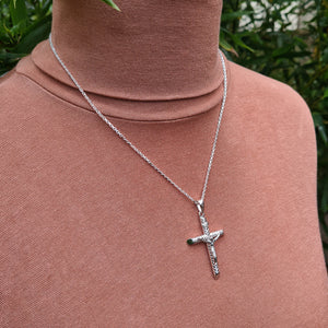 another view of silver crucifix