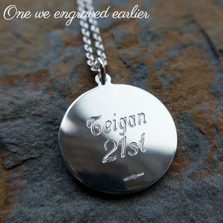 personalised silver st christopher necklace