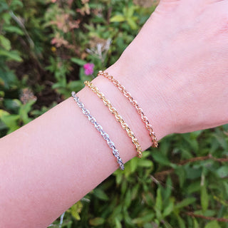 prince of wales bracelet in rose, yellow or white gold