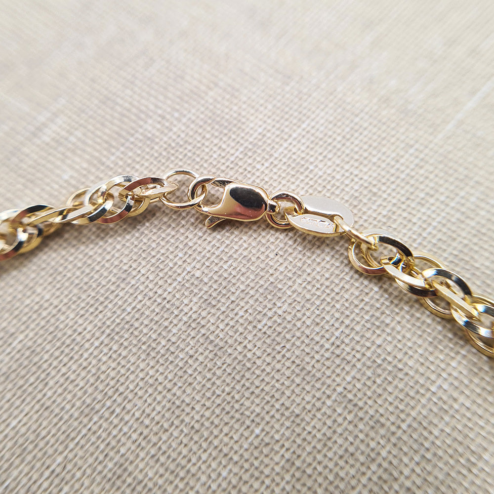 women's yellow gold chain bracelet