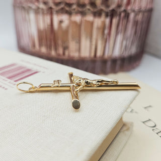 men's gold crucifix