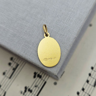 Small Gold Oval St Christopher Pendant | 1.7cm