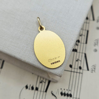 Medium Gold Oval St Christopher Pendant | 2.1cm