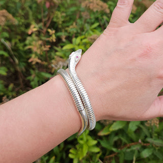 real silver snake bracelet