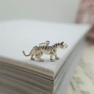 hallmarked silver tiger charm