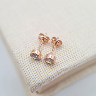 9ct rose gold studs