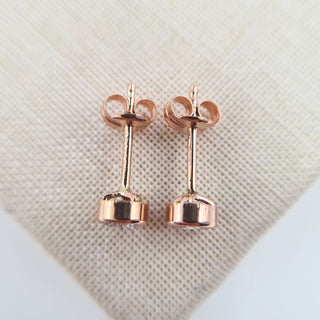 small rose gold studs