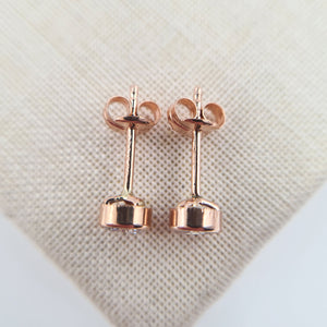small rose gold studs