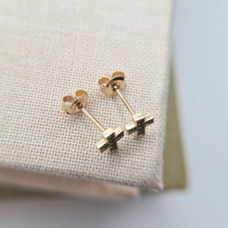 tiny women's cross studs