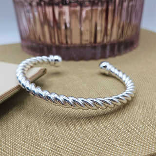 men's silver celtic twist torque bangle