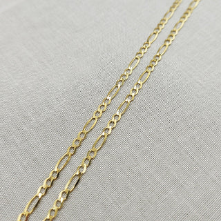 solid gold figaro chain necklace