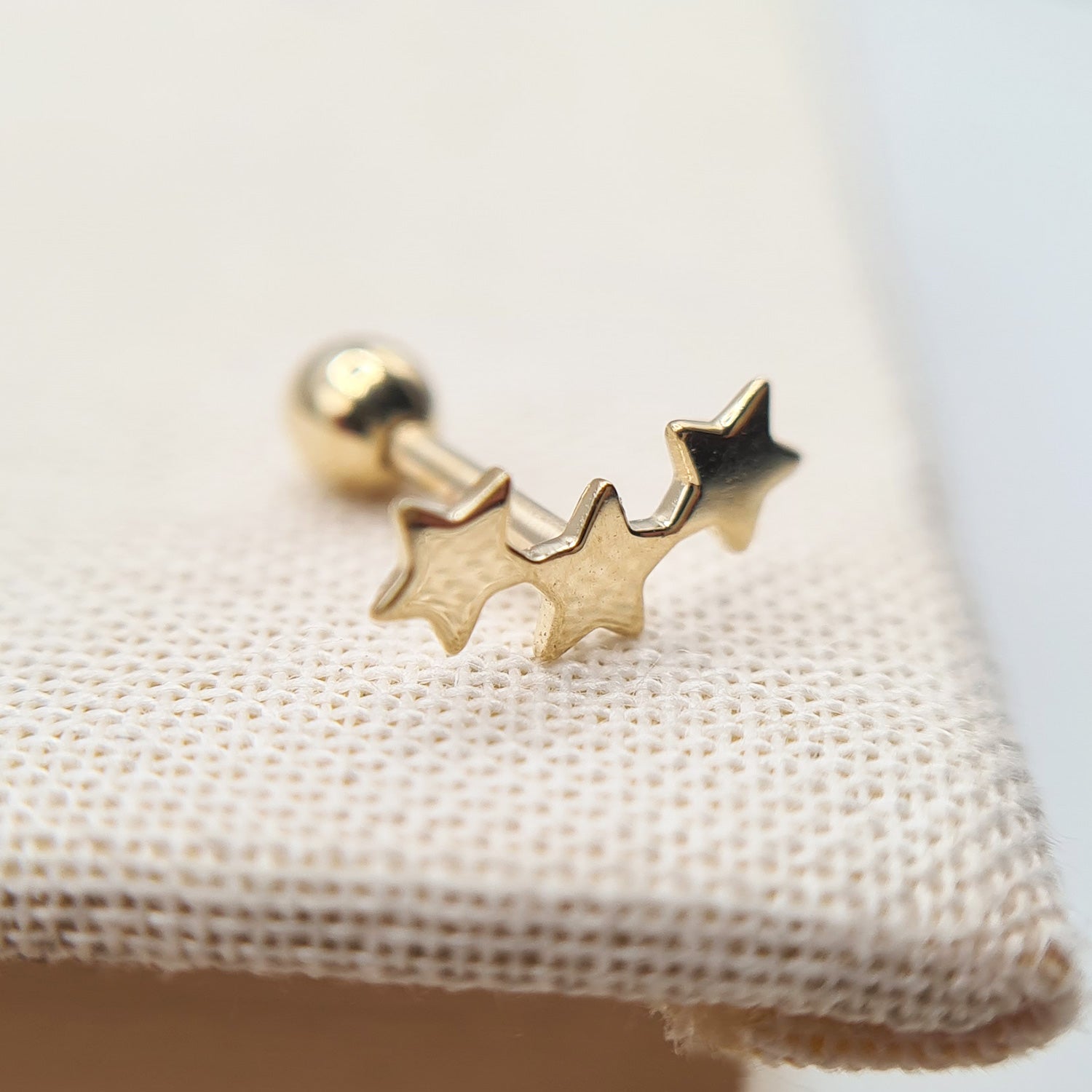 star earring for cartilage in 9ct gold