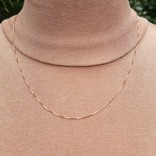 dainty ladies rose gold pendant chain