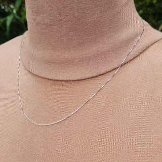 dainty ladies white gold chain