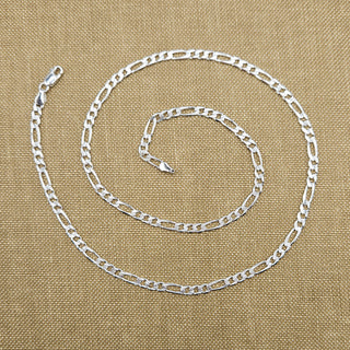 silver figaro necklace in 16 18 20 22 inch