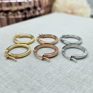 solid 9ct gold hoops 1.6cm