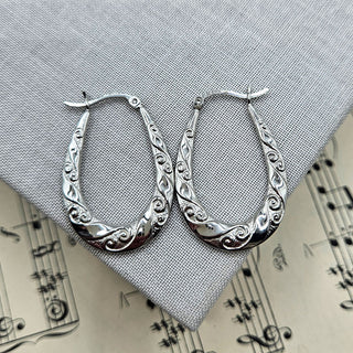 women's silver gypsy style earrings