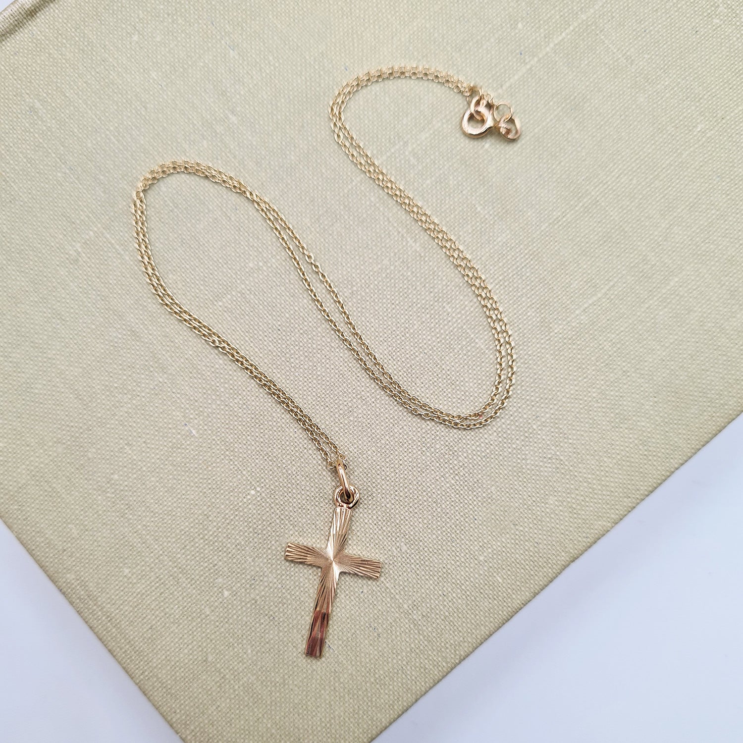 real gold cross necklace for women