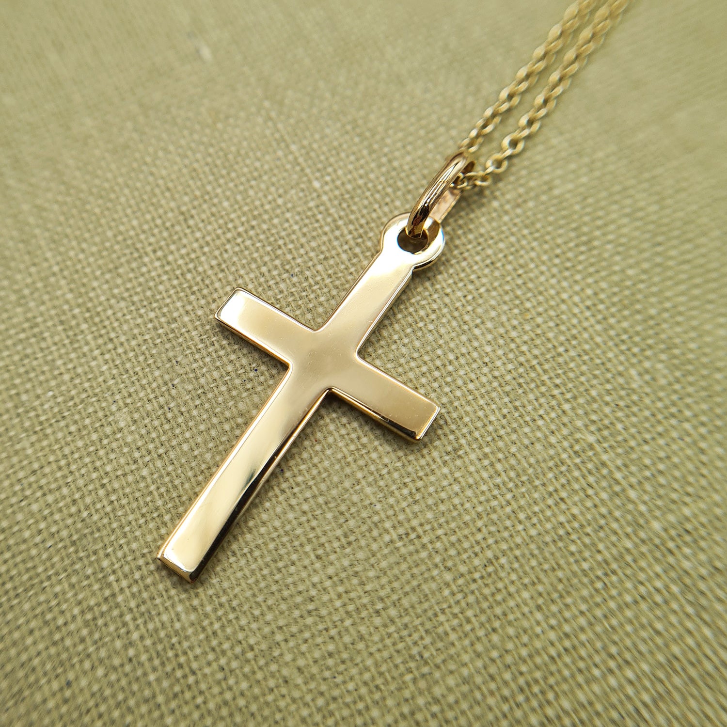 Cheap gold chains with on sale cross