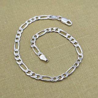 women's silver figaro bracelet