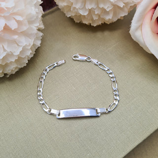 children's silver identity bracelet