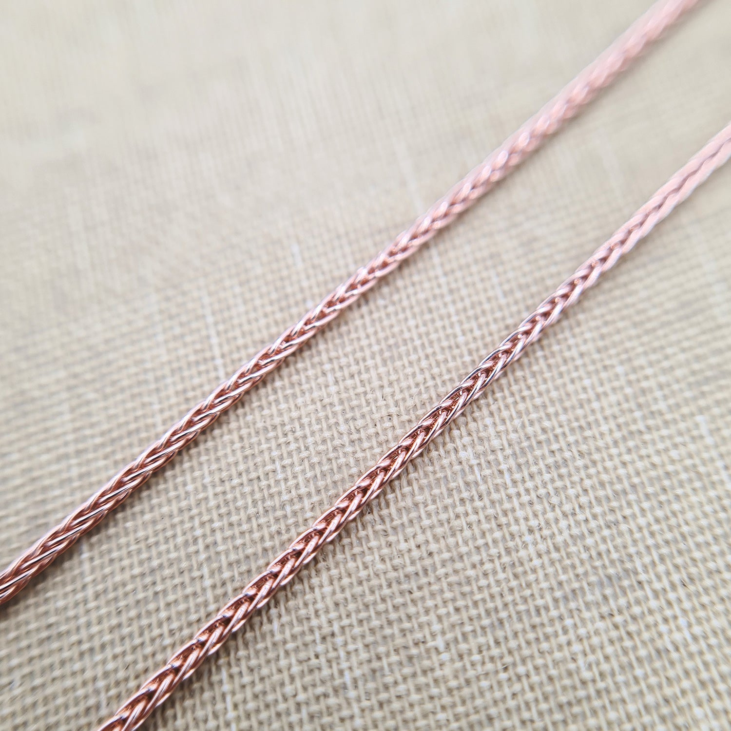 rose gold spiga chain necklace