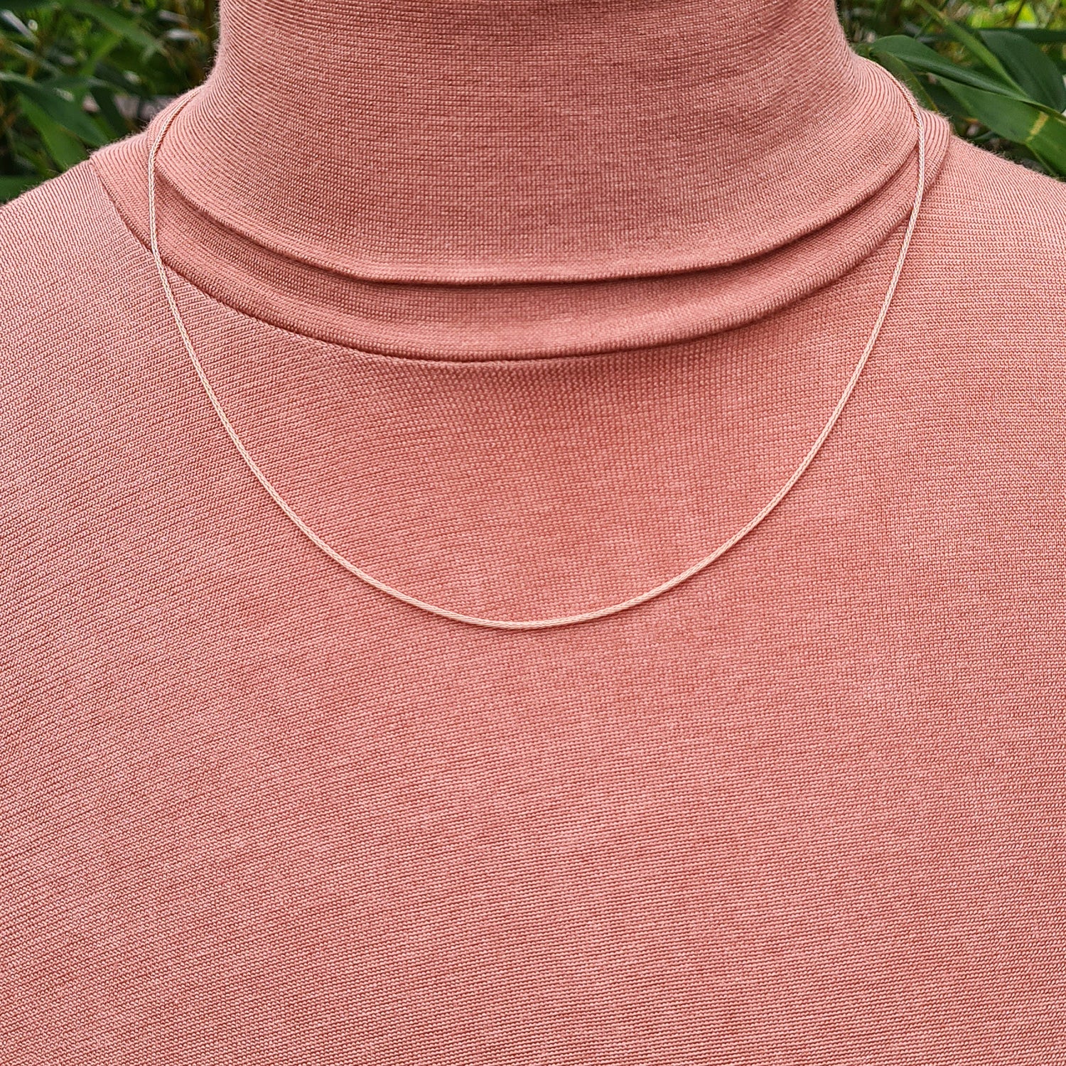 rose gold spiga chain necklace