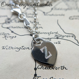 personalised silver anklet