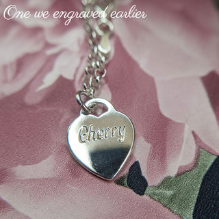 personalised silver anklet