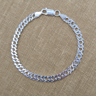 sterling silver double curb bracelet