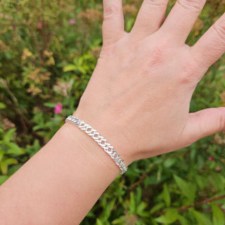 double curb bracelet on ladies wrist