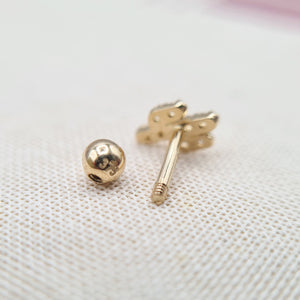 gold helix earring in 9ct gold
