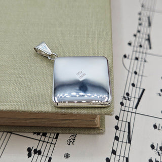 Sterling Silver Celtic Knot Kite Shaped Locket Pendant