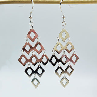 lozenge dangle earrings for in 925 silver