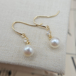 real gold & pearl earrings