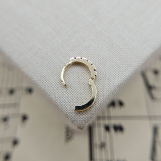 solid 9k gold helix hoop earring single