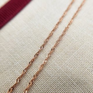 dainty rose gold singapore twist curb chain